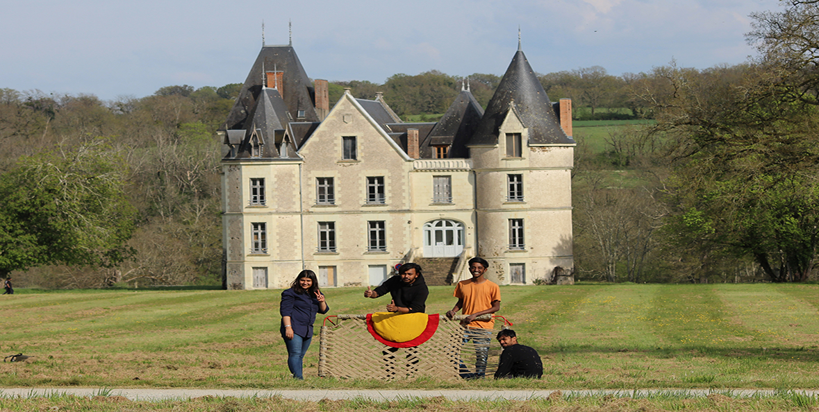 TDV students collaborate on an installation at Boisbuchet, an international research center for design and architecture in southwest France